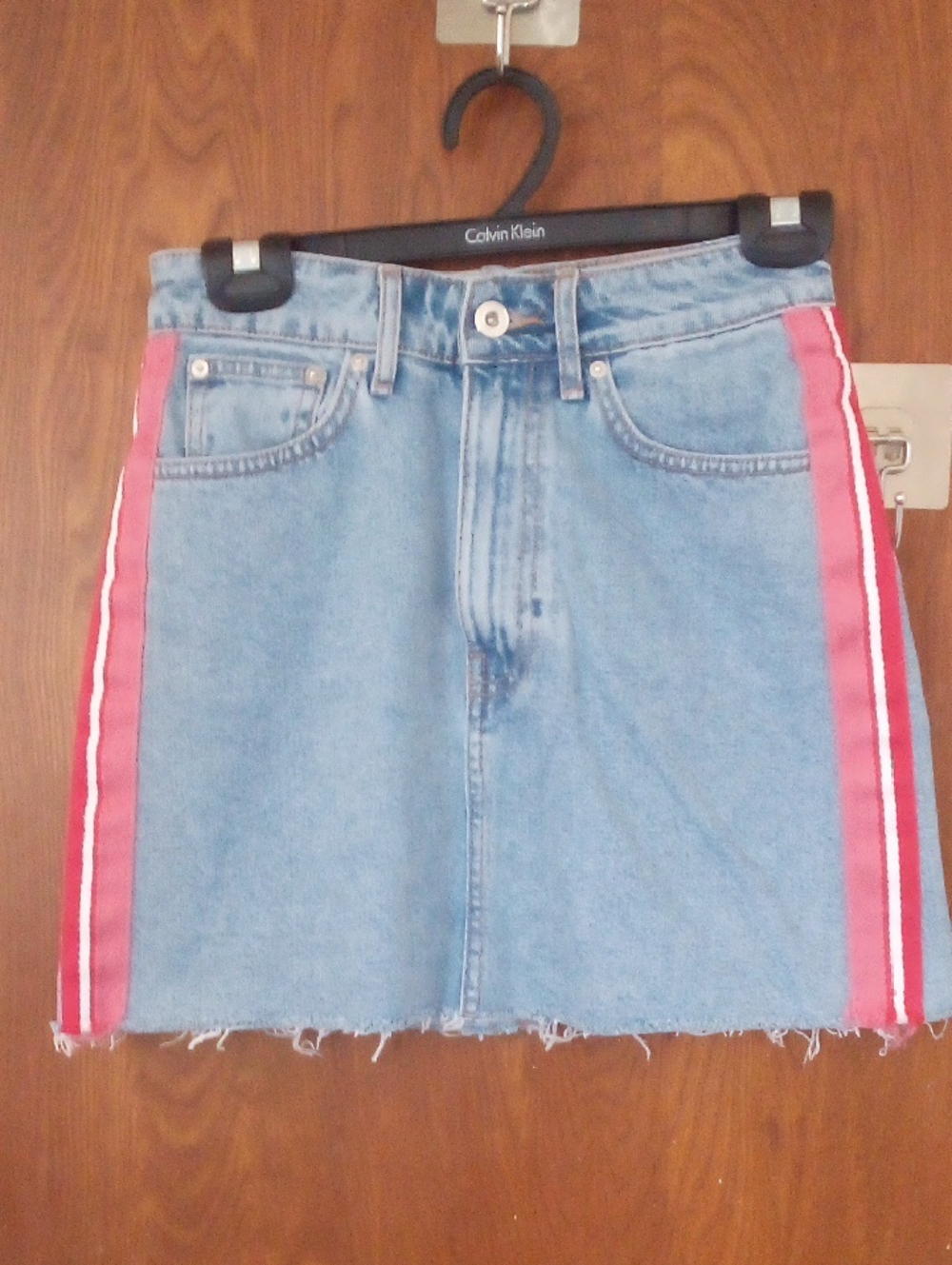 ZARA Authentic Denim By TRF Denim Mini With Side Stripes, Size X Small